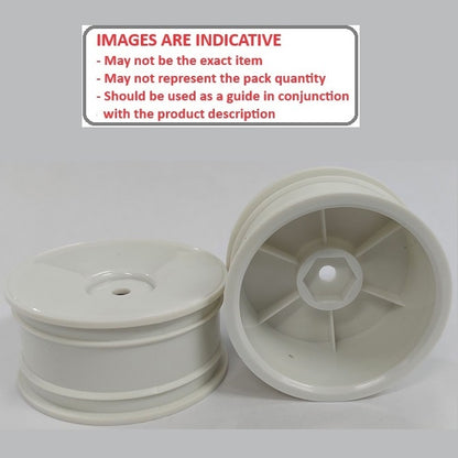 1230771 | RM-XR-052-W-SOL (Per Card) --- RC Car Rims Hobby - Rim Colour White Solid Tenth Scale - Plastic Rim