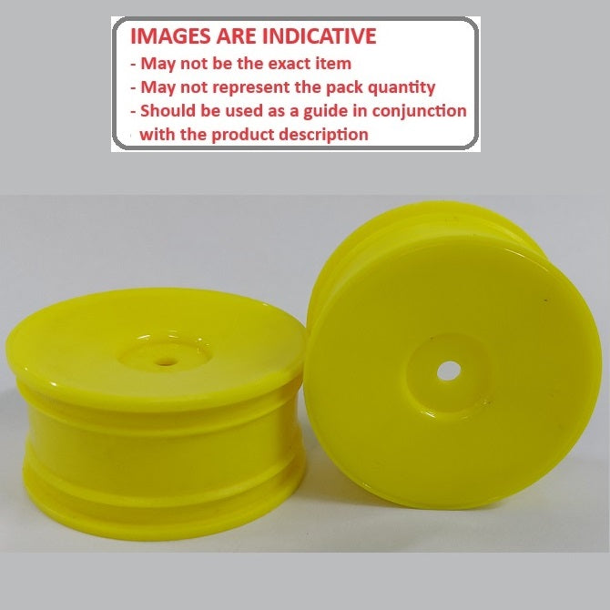 1230804 | RM-XR-052-Y-SOL (Per Card) --- RC Car Rims Hobby - Rim Colour Yellow Solid Tenth Scale - Aluminium Rim