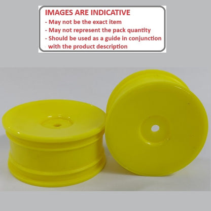 1230804 | RM-XR-052-Y-SOL (Per Card) --- RC Car Rims Hobby - Rim Colour Yellow Solid Tenth Scale - Aluminium Rim