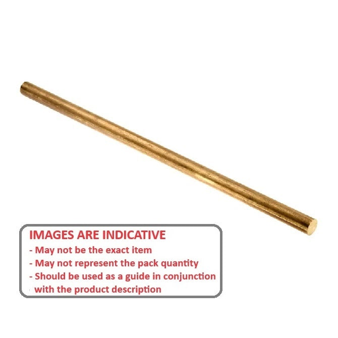 1040341 | 0R-0020-0300-BR385 (Per Card) --- Round Rod - 2x300 mm - Gd. 385 - Brass 385