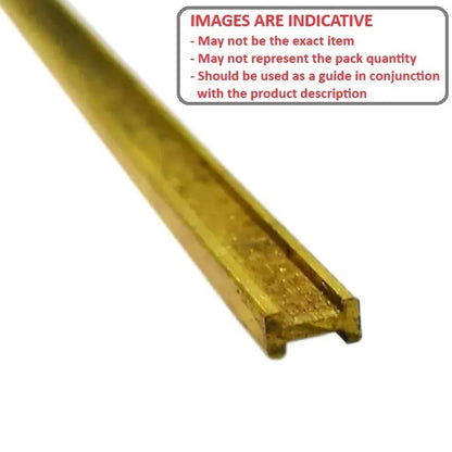 1039898 | 2RH-024-048-0300-BR385 (Each) --- H Section Bar Rod - 2.38x4.76x0.508 mm Brass Bar
