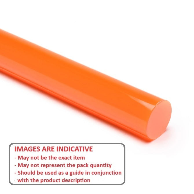 1104110 | 0R-0127-1219-U80O (Each) --- Round Rod - 12.7x1219 mm - Urethane 80A