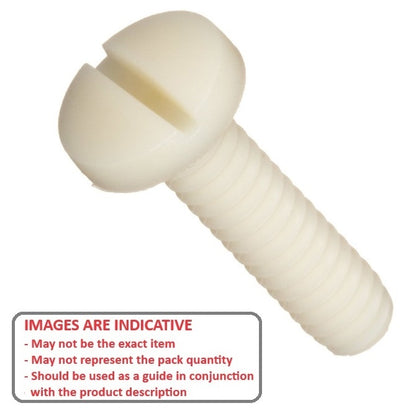 1058336 | SC048F-007-BD-SL-N (PK-10) --- Binder Head Screws - 10-32 UNF - 4.76mm - 7.9 mm - Nylon - Zytel 101 - Slotted Screw