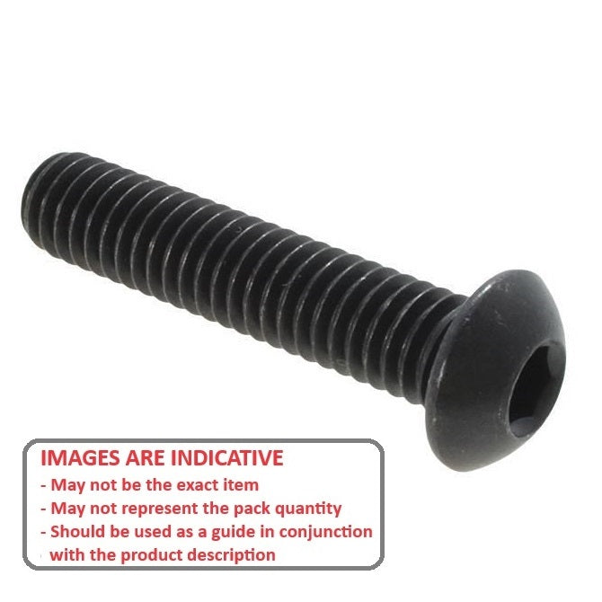 1042168 | SC028C-025-B-SK-C (PK-100) --- Button Screws - 4-40 UNC - 2.85mm - 25.4 mm - Alloy Steel Socket Screw