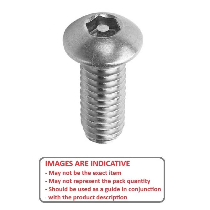 1045325 | SCS0300-010-B-SK-S4 (PK-5) --- Security Screws - M3 - 3x0.5mm - 10 mm - 304 Stainless Button Screw