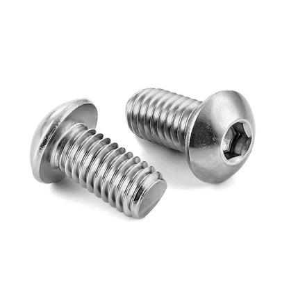 Button Screws - 0-80 UNF - 1.52mm - 3.2 mm - 304 Stainless Socket