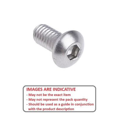 1040730 | SC022C-006-B-SK-S4 (PK-100) --- Button Screws - 2-56 UNC - 2.18mm - 6.4 mm - 304 Stainless Socket Screw
