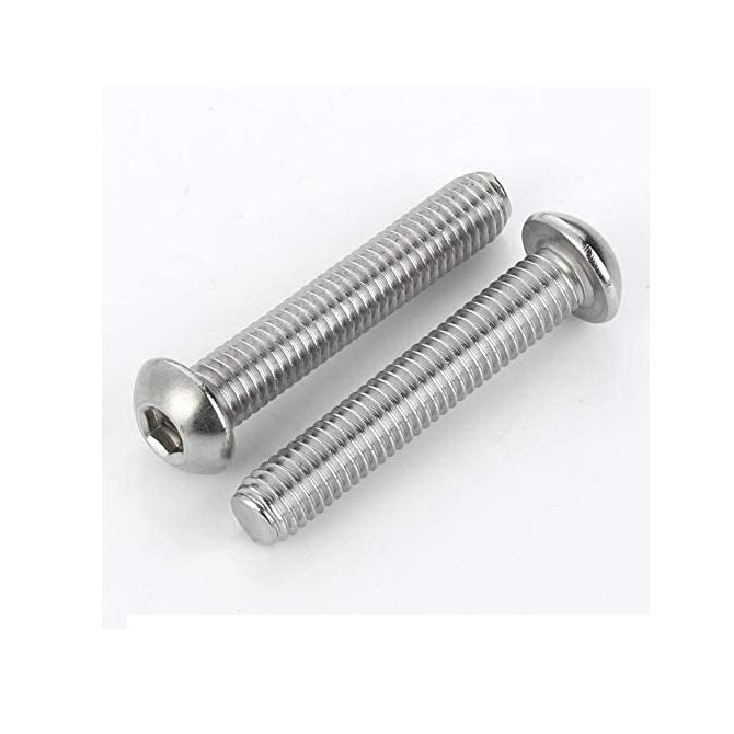 Button Screws - 6-32 UNC - 3.5mm - 25.4 mm - 304 Stainless Socket