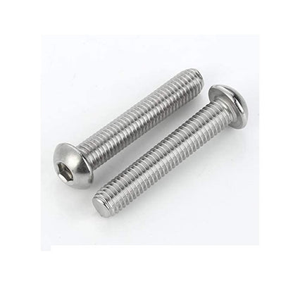 Button Screws - 6-32 UNC - 3.5mm - 25.4 mm - 304 Stainless Socket