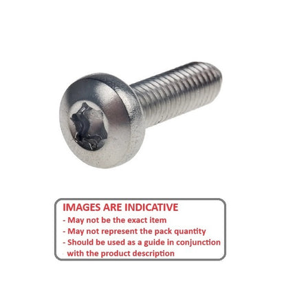1058606 | SC048F-019-B-TX-S4 (PK-10) --- Button Screws - 10-32 UNF - 4.76mm - 19.1 mm - 304 Stainless Torx Screw