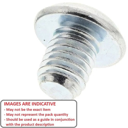 1058371 | SC048F-010-B-SK-CZ (PK-100) --- Button Screws - 10-32 UNF - 4.76mm - 9.5 mm - Zinc Plated Steel Socket Screw