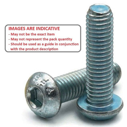 1099491 | SC120M-080-B-SK-CZ (PK-5) --- Button Screws - M12 - 12x1.75mm - 80 mm - Zinc Plated Steel Socket Screw