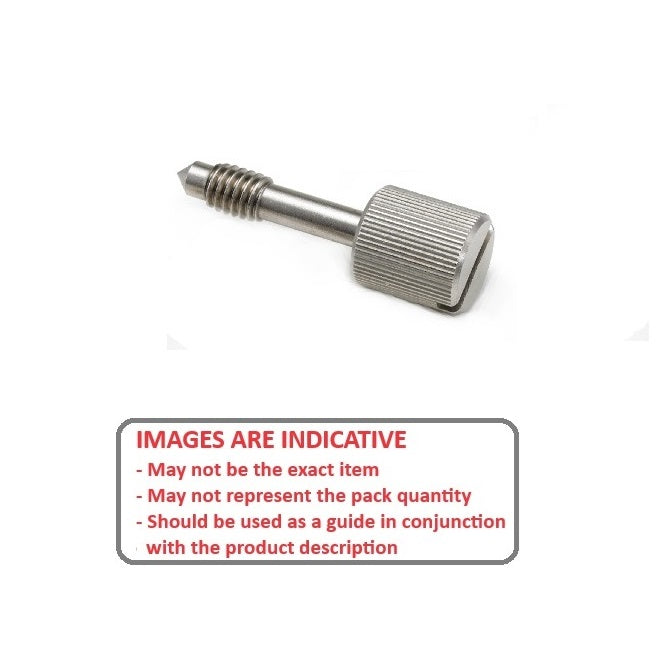 1055629 | SCC042C-025-033-TH-S3 (Each) --- Captive Screws - 8-32 UNC - 4.17mm - 33.34x5.56 mm Thumb - Stainless Steel 303/304 Similar to A2, 18-8 HRB80 Screw