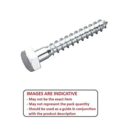 1068416 | SCT0600-120-CO-S6 (PK-50) --- Coach Screws - Approx Diameter M6 - 120 mm - Stainless Steel 316 Similar to A4, 18-10 Screw