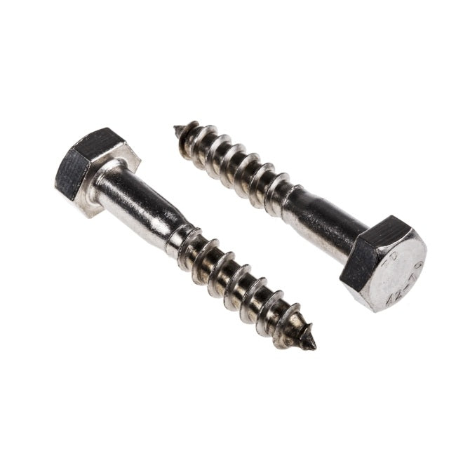 1088710 | SCT100MF-040-CO-S6 (PK-50) --- Coach Screws - Approx Diameter M10 Fine - 10x1.25mm - - 40 mm - Stainless Steel 316 Similar to A4, 18-10 Screw