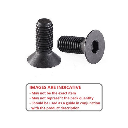 1091237 | SK100M-020-SK-C (PK-50) --- Countersunk Screws - M10 - 10x1.5mm - 20 mm - High Tensile Steel / Black Oxide Socket Screw