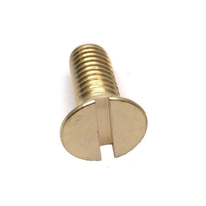 1043884 | SK030M-008-SL-BR (PK-100) --- Countersunk Screws - M3 - 3x0.5mm - 8 mm - Brass Slotted Screw
