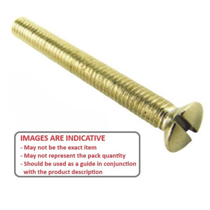 1067774 | SK060M-050-SL-BR (PK-200) --- Countersunk Screws - M6 - 6x1mm - 50 mm - Brass Slotted Screw