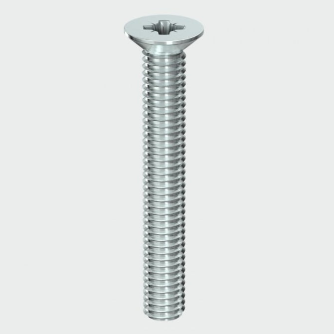 1067594 | SK060M-040-PZ-CZ (PK-50) --- Countersunk Screws - M6 - 6x1mm - 40 mm - Zinc Plated Steel Pozidrive Screw
