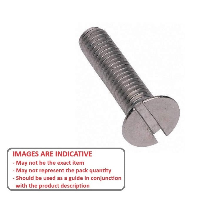 1044202 | SK030M-010-SL-CZ (PK-100) --- Countersunk Screws - M3 - 3x0.5mm - 10 mm - Zinc Plated Slotted Screw