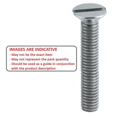 1044884 | SK030M-025-SL-CZ (PK-100) --- Countersunk Screws - M3 - 3x0.5mm - 25 mm - Zinc Plated Slotted Screw