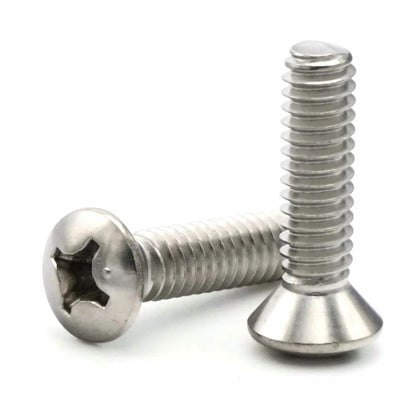 1053040 | SK040M-012-O-PH-S4 (PK-10) --- Countersunk Screws - M4 - 4x0.7mm - 12 mm - 304 Stainless Oval Top Screw
