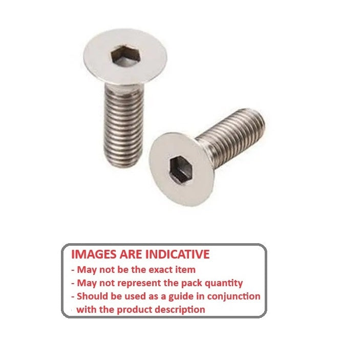 1059793 | SK050M-006-SK-S4 (PK-100) --- Countersunk Screws - M5 - 5x0.8mm - 6 mm - 304 Stainless Socket Screw