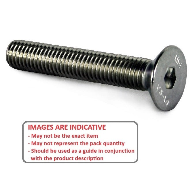 1044838 | SK030M-025-SK-S4 (PK-100) --- Countersunk Screws - M3 - 3x0.5mm - 25 mm - 304 Stainless Socket Screw