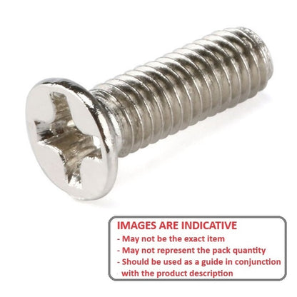 1037982 | SK020M-005-PH-S4 (PK-50) --- Countersunk Screws - M2 - 2x0.4mm - 5 mm - 304 Stainless Phillips Screw