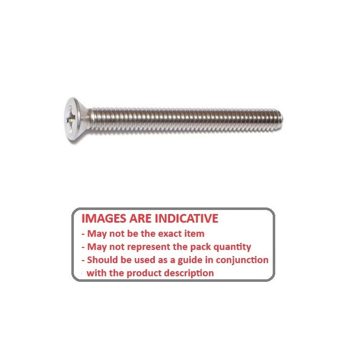 1054565 | SK042C-032-PH-S4 (PK-100) --- Countersunk Screws - 8-32 UNC - 4.17mm - 31.8 mm - 304 Stainless Phillips Screw
