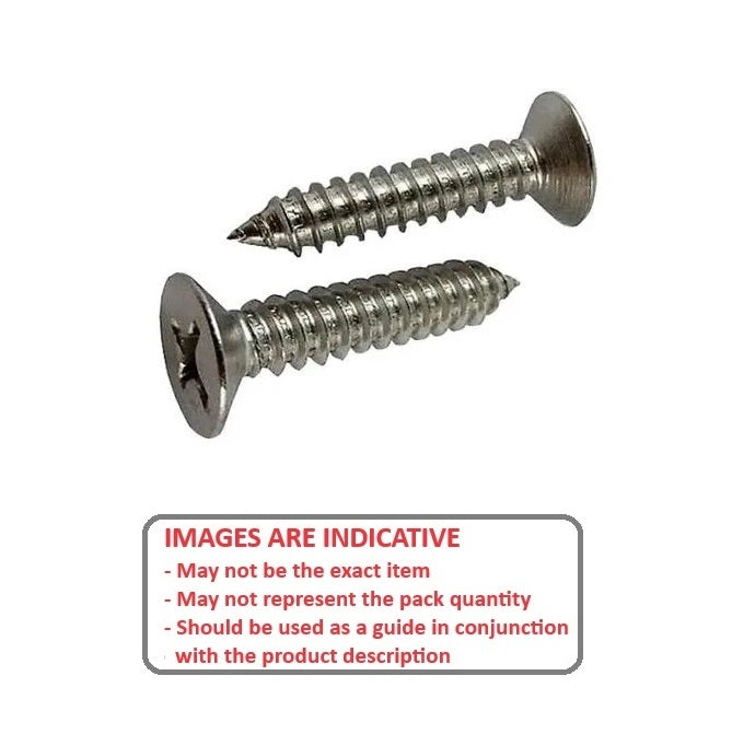 1043576 | SKT0285-006-PH-S6 (PK-10) --- Self Tapping Screws - 2.85x6.4 mm - 4 Countersunk - Stainless Steel 316 Similar to A4, 18-10 Screw