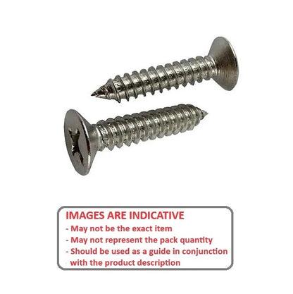 1063408 | SKT0540-013-PH-S6 (PK-10) --- Self Tapping Screws - 5.4x12.7 mm - 12 Countersunk - Stainless Steel 316 Similar to A4, 18-10 Screw