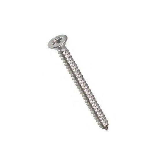 Self Tapping Screws - 4.76x31.8 mm - 10 or 3/16 Countersunk - Stainless Steel 316 Similar to A4, 18-10 