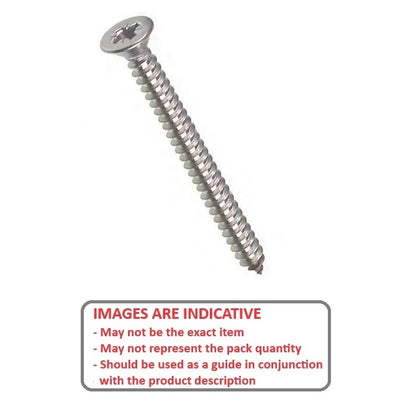 1049811 | SKT0350-032-PH-S6 (PK-100) --- Self Tapping Screws - 3.5x31.8 mm - 6 Countersunk - Stainless Steel 316 Similar to A4, 18-10 Screw