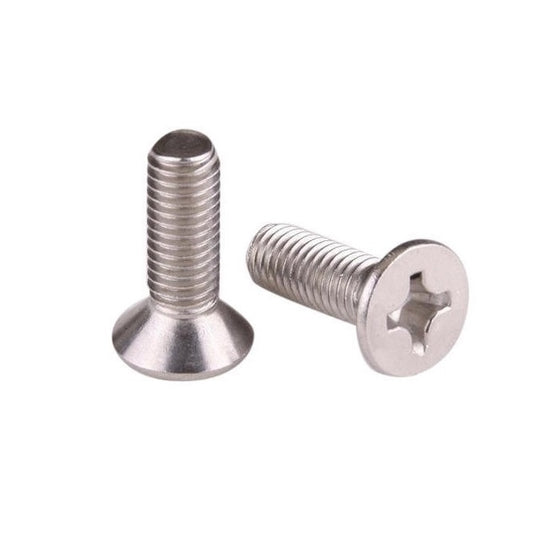 Countersunk Screws - M6 - 6x1mm - 12 mm - Titanium CP Grade 2 Phillips