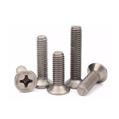 1044314 | SK030M-012-PH-TC2 (PK-5) --- Countersunk Screws - M3 - 3x0.5mm - 12 mm - Titanium CP Grade 2 Phillips Screw
