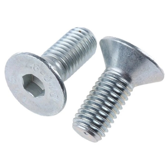 Countersunk Screws - M16 - 16x2mm - 25 mm - Zinc Plated Steel Socket