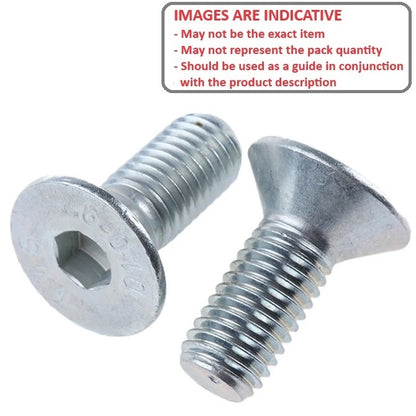 1121673 | SK191C-045-SK-CZ (PK-25) --- Countersunk Screws - 3/4-10 UNC - 19.05mm - 44.5 mm - Zinc Plated Steel Socket Screw