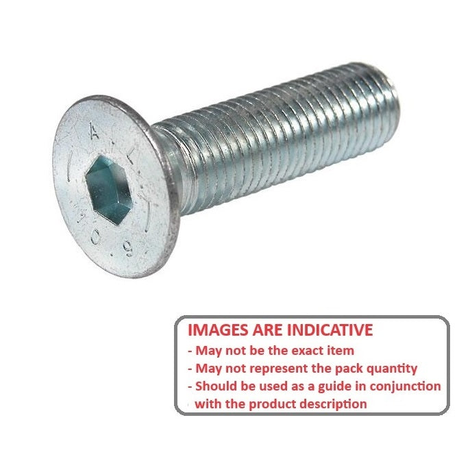 1099149 | SK120M-055-SK-CZ (PK-50) --- Countersunk Screws - M12 - 12x1.75mm - 55 mm - Zinc Plated Steel Socket Screw