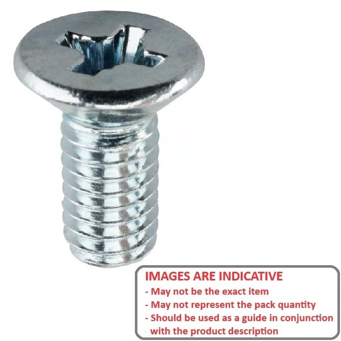 1039501 | SK022C-005-PH-CZ (PK-20) --- Countersunk Screws - 2-56 UNC - 2.18mm - 4.8 mm - Zinc Plated Phillips Screw