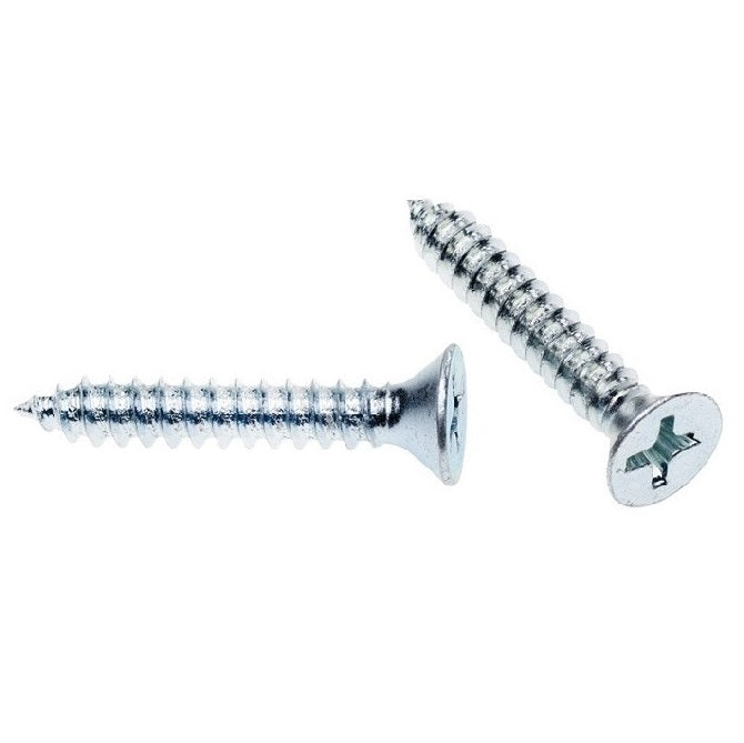 Self Tapping Screws - 5.4x15.9 mm - 12  Countersunk - Zinc Plated Steel