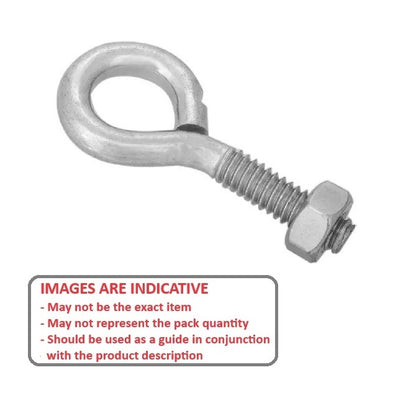 1073116 | EB-105RS (Each) --- Bent Eye Bolts - 1/4-20 UNC - 6.35mm - 53.975x22.225 mm - Stainless Steel Bolt