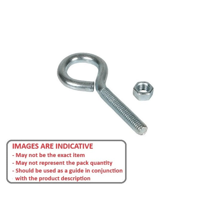 1087320 | EB-260RS (Each) --- Bent Eye Bolts - 3/8-16 UNC - 9.53mm - 127x114.3 mm Steel