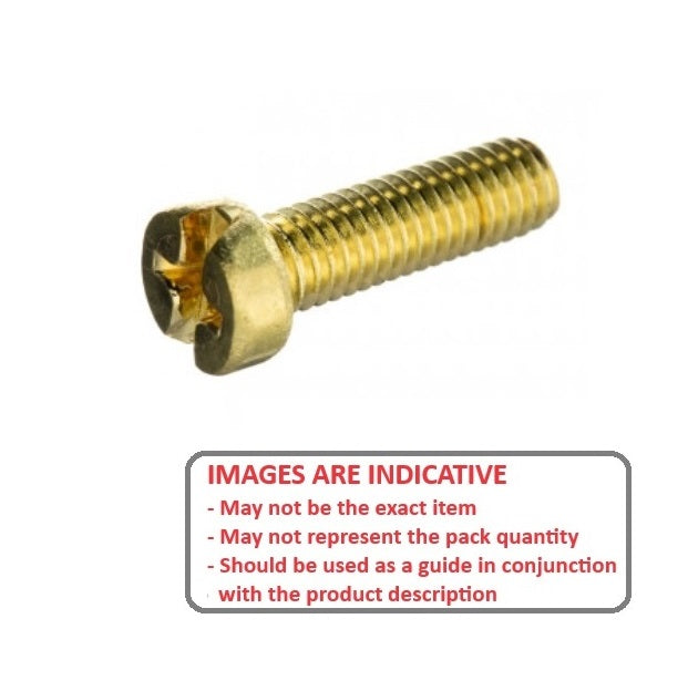 1066328 | SC060M-016-F-PH-BR (PK-200) --- Fillister Head Screws - M6 - 6x1mm - 16 mm - Brass Phillips Screw