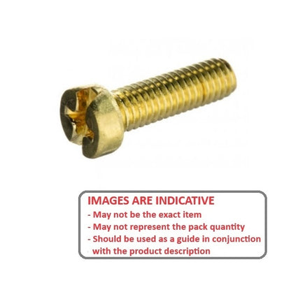 1051853 | SC040M-010-F-PH-BR (PK-10) --- Fillister Head Screws - M4 - 4x0.7mm - 10 mm - Brass Phillips Screw
