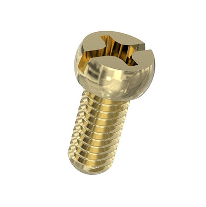 1044190 | SC030M-010-F-PH-BR (PK-10) --- Fillister Head Screws - M3 - 3x0.5mm - 10 mm - Brass Phillips Screw
