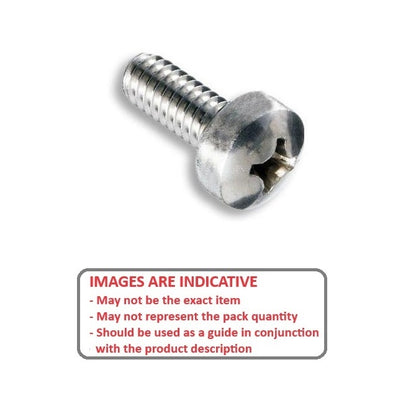 1048759 | SC035C-010-F-PH-S4 (PK-50) --- Fillister Head Screws - 6-32 UNC - 3.5mm - 9.5 mm - 304 Stainless Phillips Screw