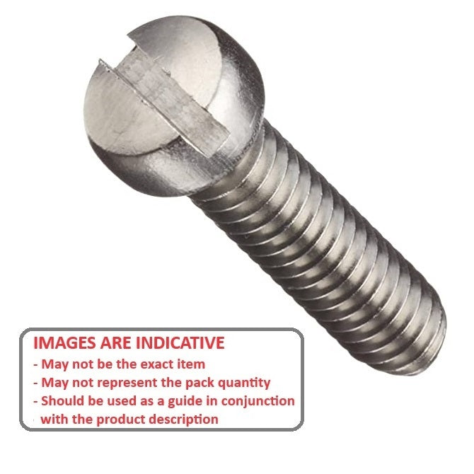 1040697 | SC025M-006-F-SL-S6 (PK-50) --- Fillister Head Screws - M2.5 - 2.5x0.45mm - 6 mm - 316 Stainless Slotted Screw