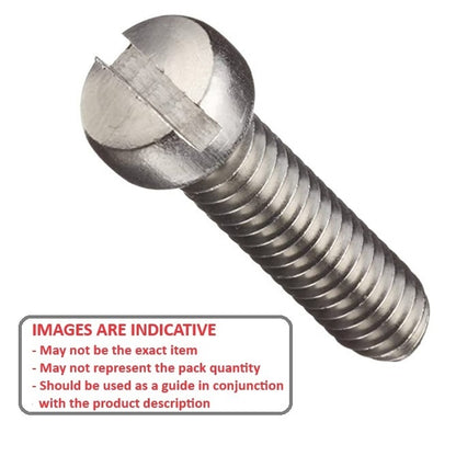 1040914 | SC025M-010-F-SL-S4 (PK-10) --- Fillister Head Screws - M2.5 - 2.5x0.45mm - 10 mm - 304 Stainless Slotted Screw