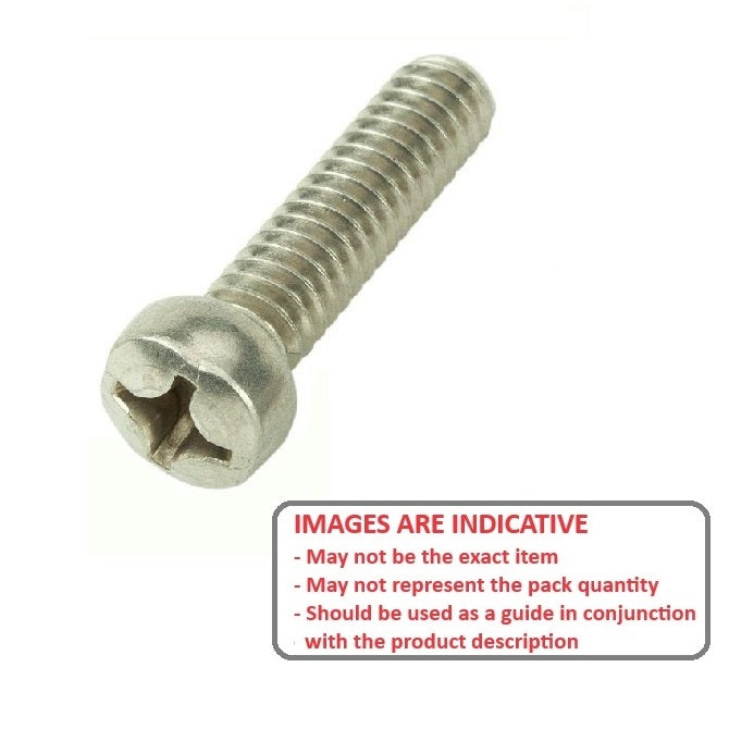 1040960 | SC025M-010-F-PH-CZ (PK-100) --- Fillister Head Screws - M2.5 - 2.5x0.45mm - 10 mm - Zinc Plated Steel Phillips Screw